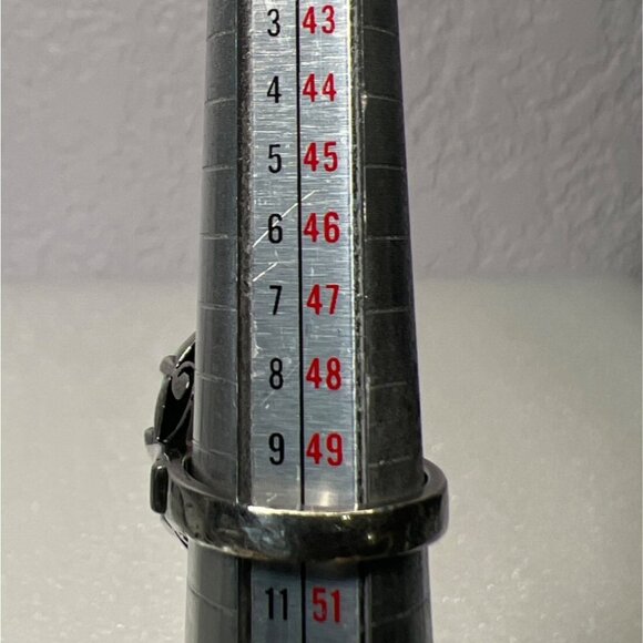 Signed EK Sterling Silver Turquoise Ring Attributed Emerson Kinzel Navajo sz 8.5 - Picture 7 of 11